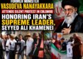 Former Minister Vasudeva Nanayakkara Attends Silent Protest in Colombo Honoring Iran’s Supreme Leader, Seyyed Ali Khamenei